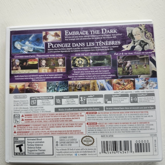 3DS - FIRE EMBLEM FATES CONQUEST Nintendo 3DS NO GAME - Picture 3 of 3